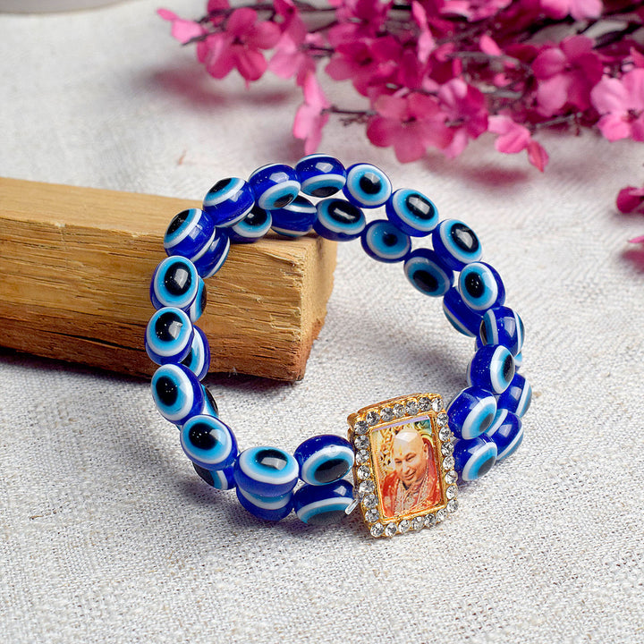 Jai Guruji evil eye bracelet Blue