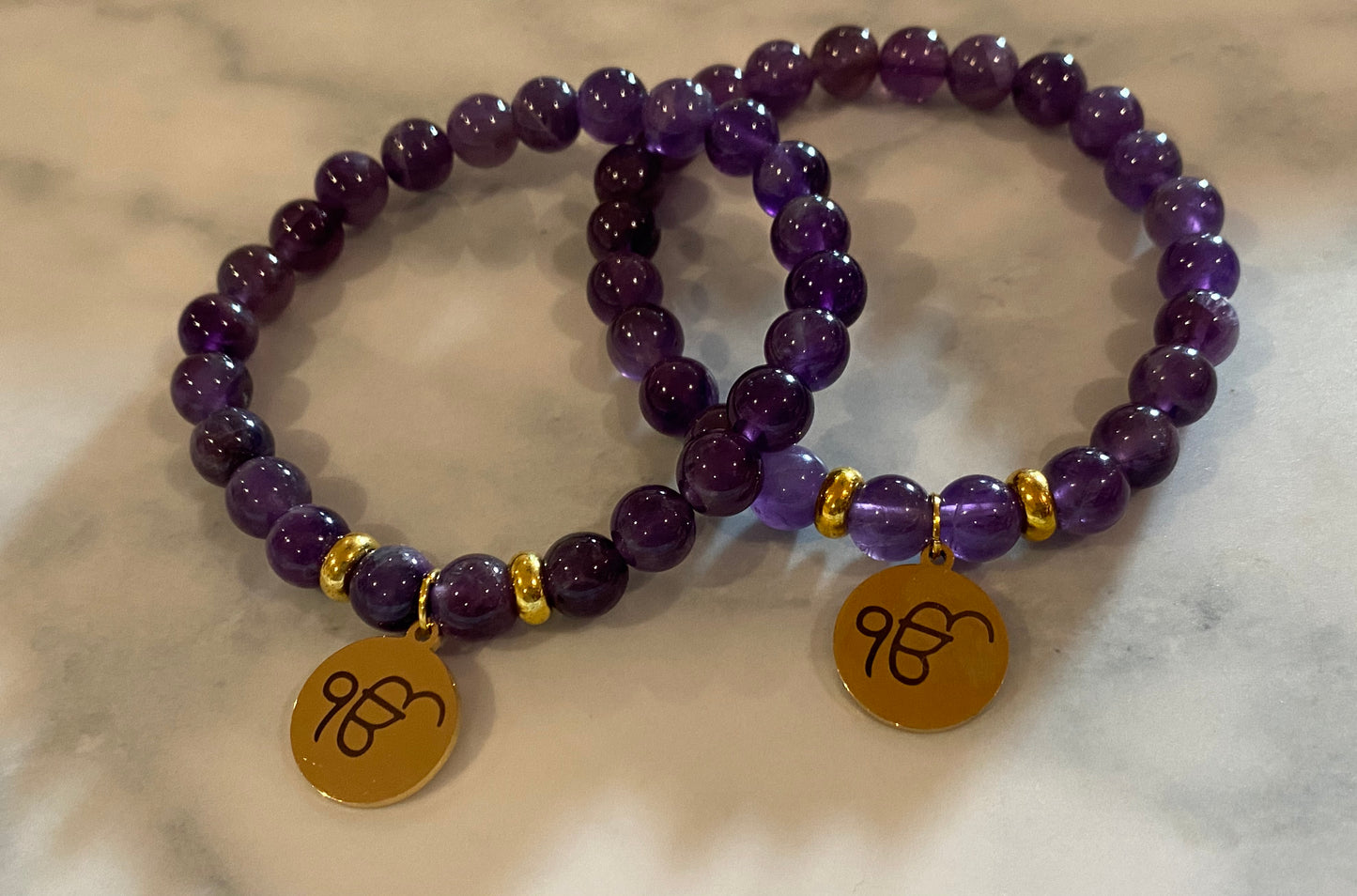 Ek Onkar bracelet - Amethyst Stone