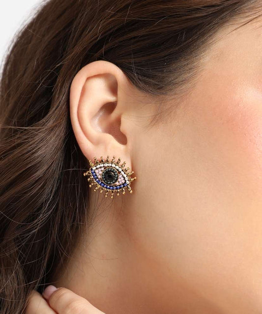 Evil eye earrings