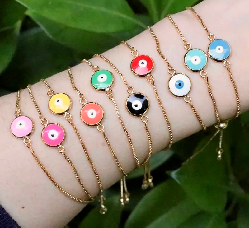 Tiny evil eye bracelets
