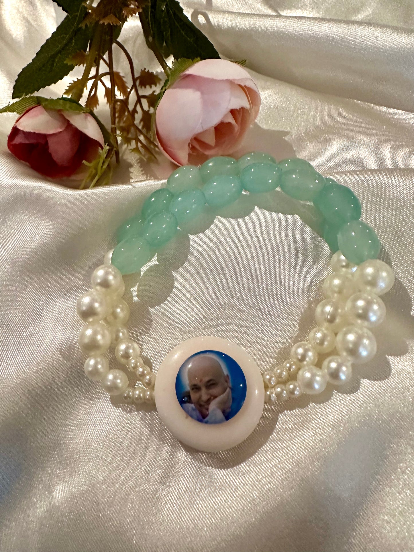 Jai Guruji bracelet Pearl