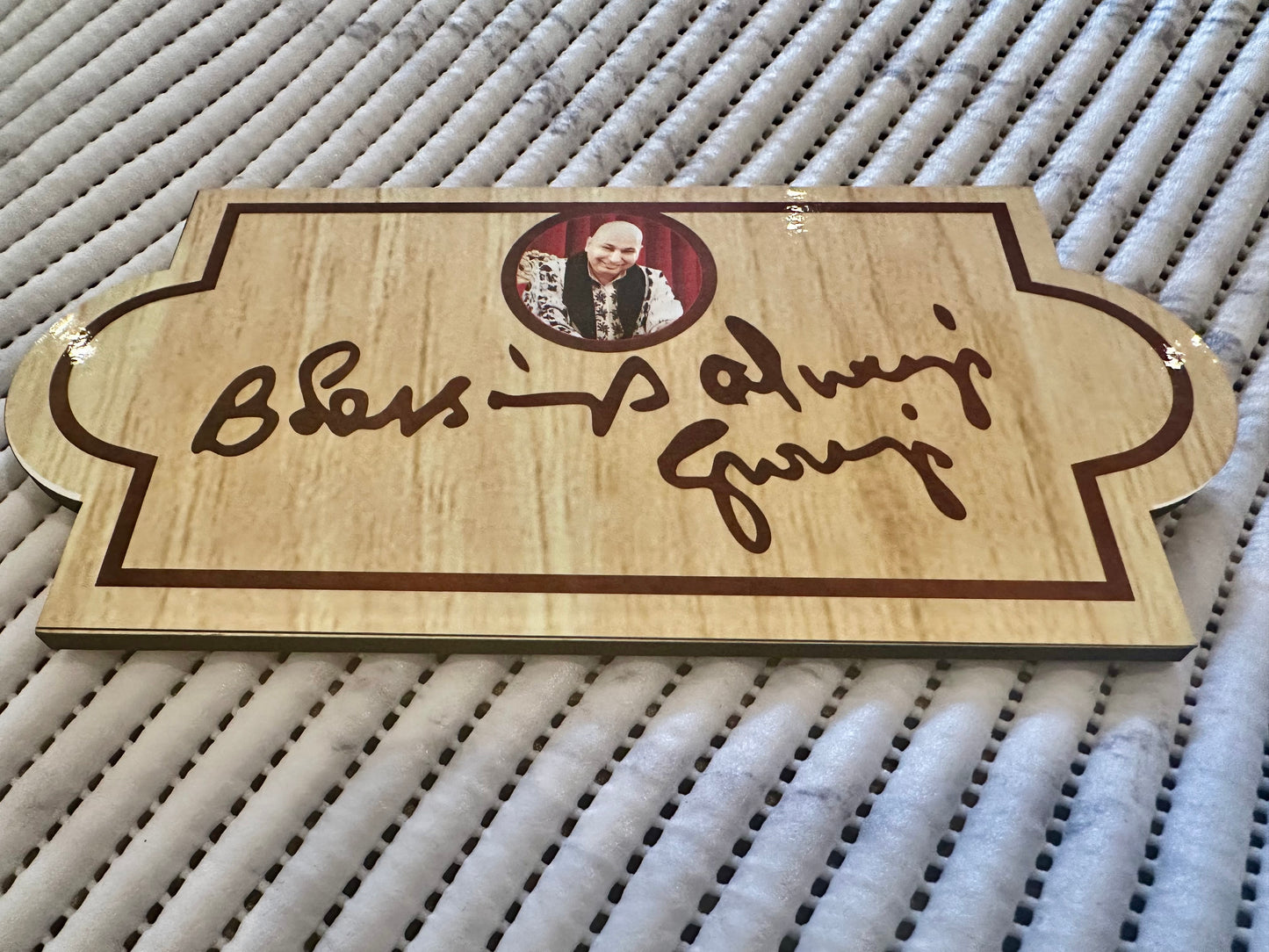 Jai guruji House plate or sign
