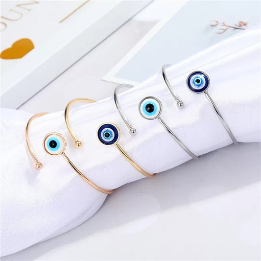 Evil eye cuff bangle