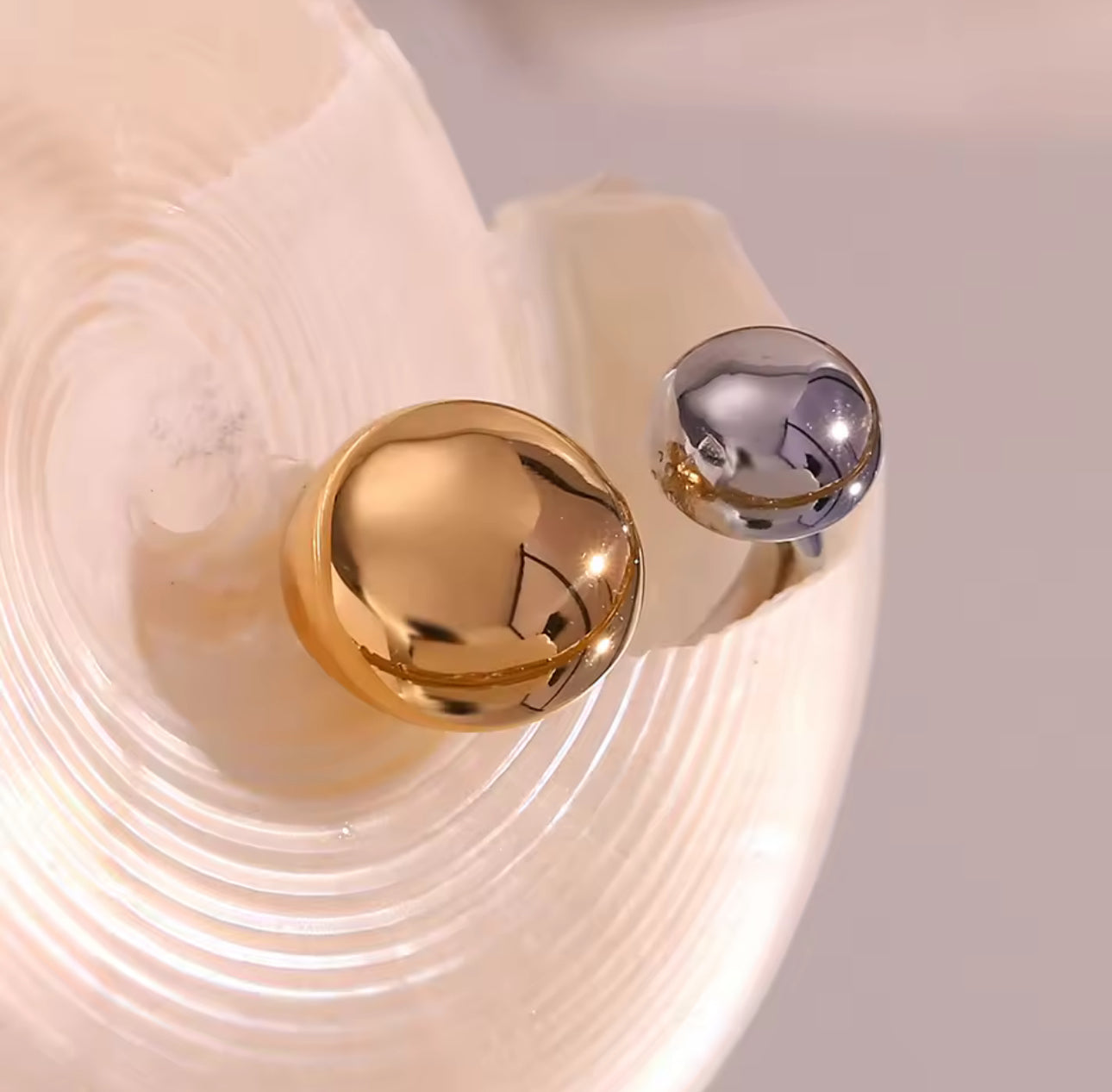 Gold Silver duo Ring