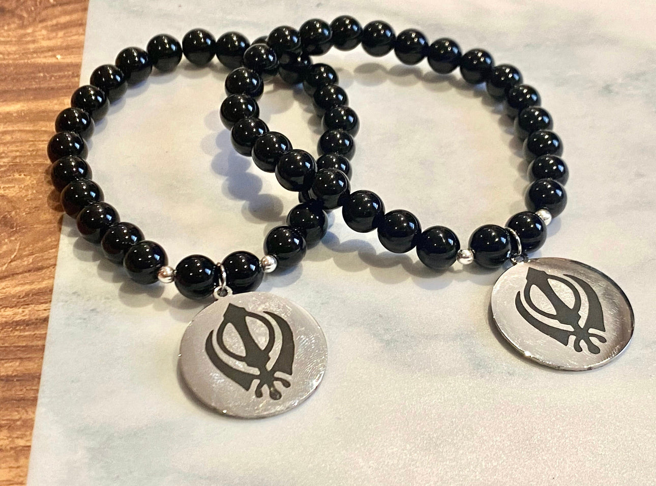 Black Tourmaline Khanda Bracelet
