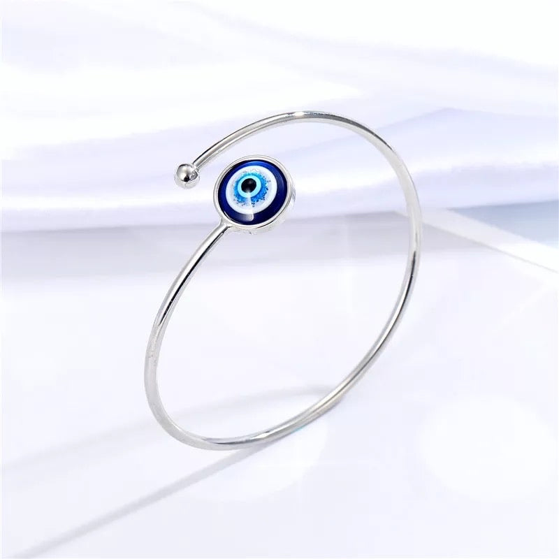 Evil eye cuff bangle