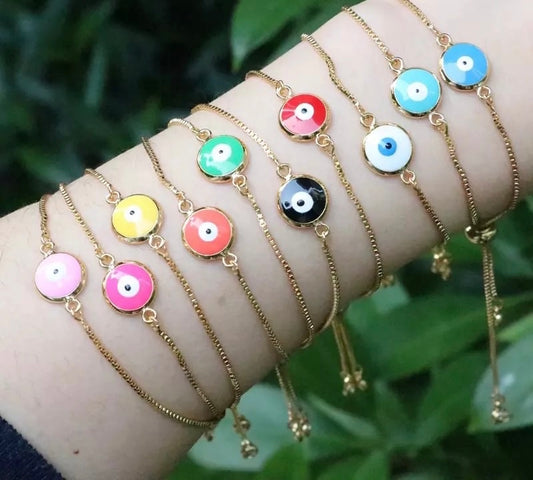 Tiny evil eye bracelets