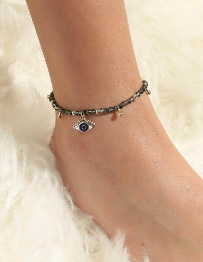 Evil eye anklet