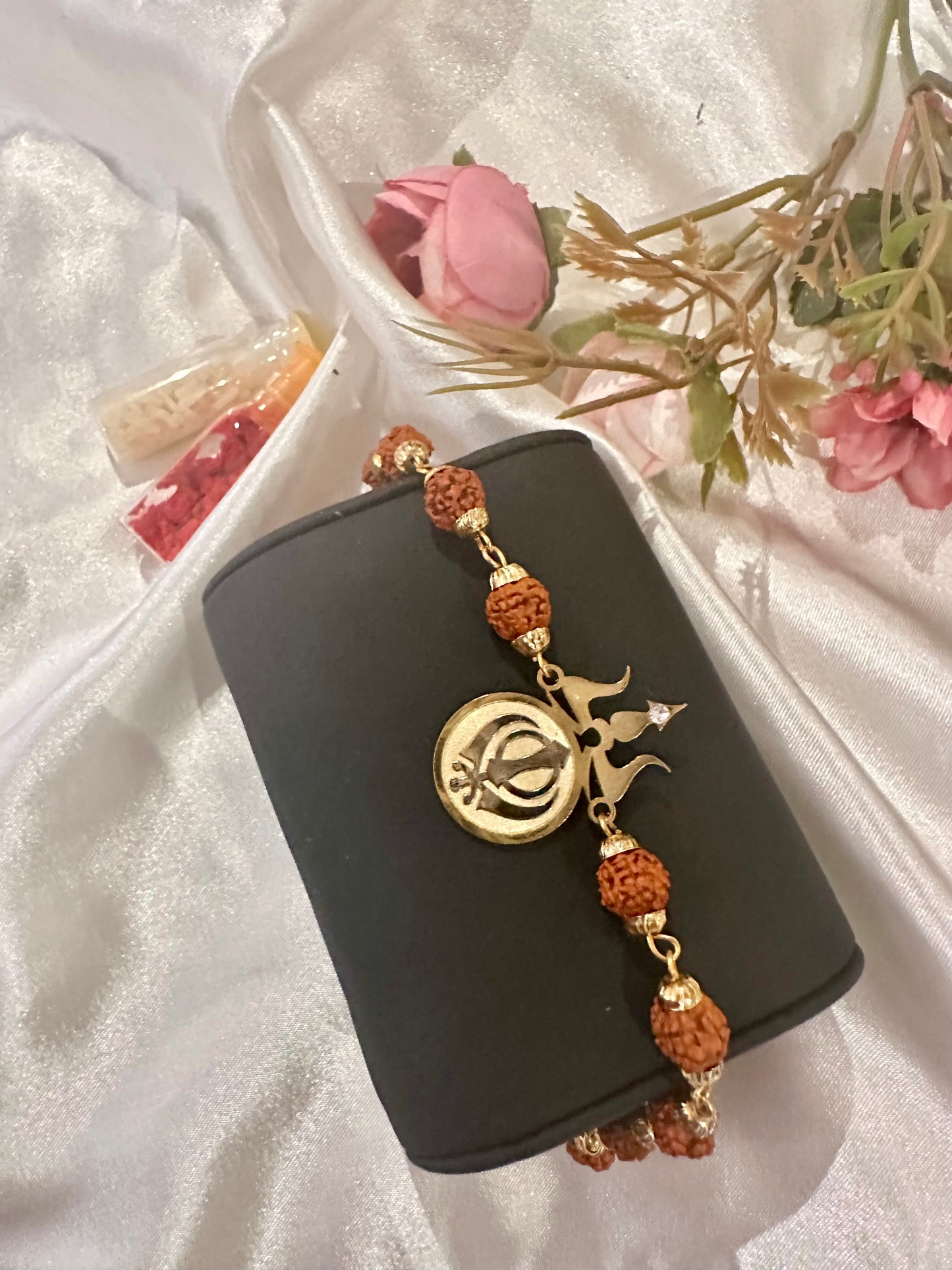 Rudraksh Rakhi Gold plated