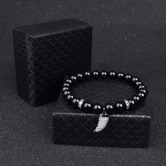 Black Tourmaline Kirpan bracelet