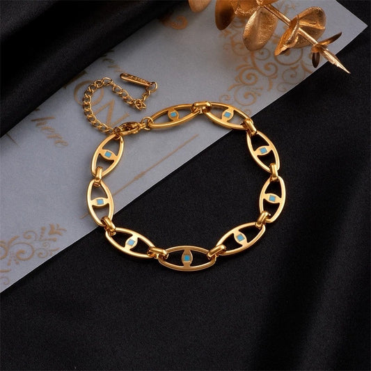 Evil eye chain bracelet