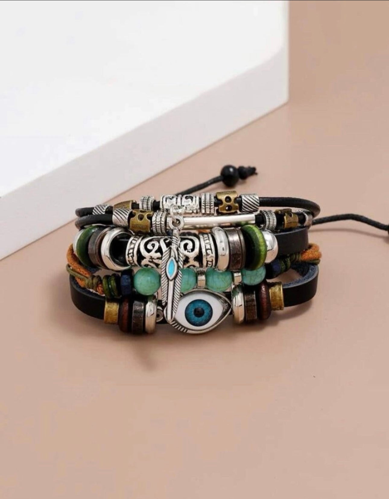 Mens evil eye bracelet