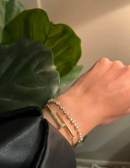 Gold Nail Bracelet