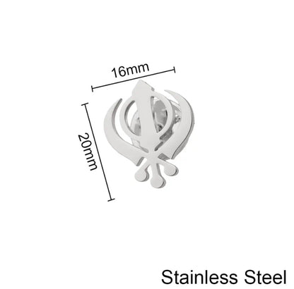 Khanda pin Brooch