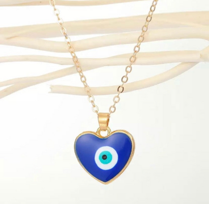 Evil eye Heart neckace