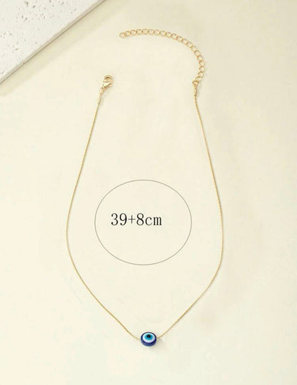 Dainty evil eye necklace
