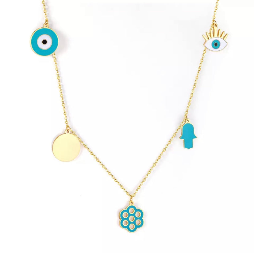 Blue Evil eye necklace