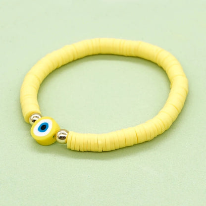 Heishi Evil eye bracelet
