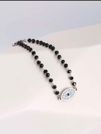 Evil eye silver bracelet