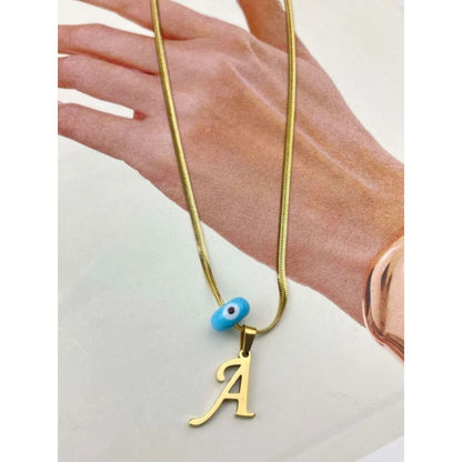 Evil eye Initial necklace