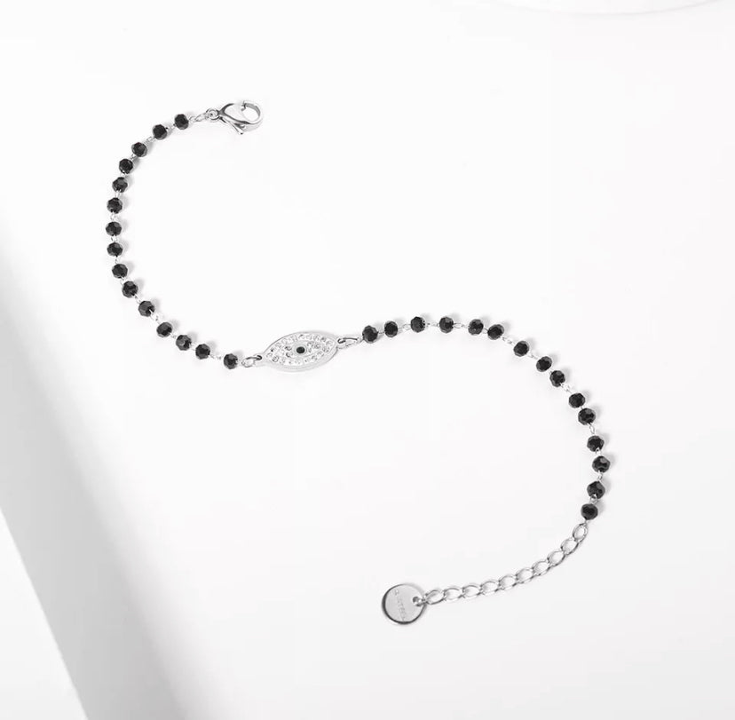 Evil eye silver bracelet
