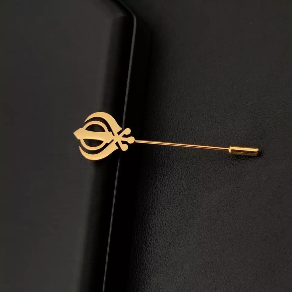Khanda pin Brooch
