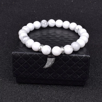White Howlite Kirpan bracelet