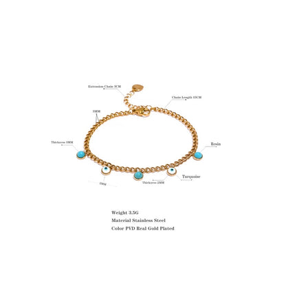 Gold evil eye Bracelet