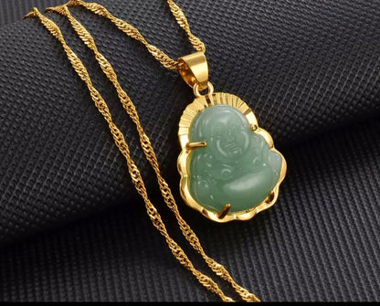 Jade Buddha necklace