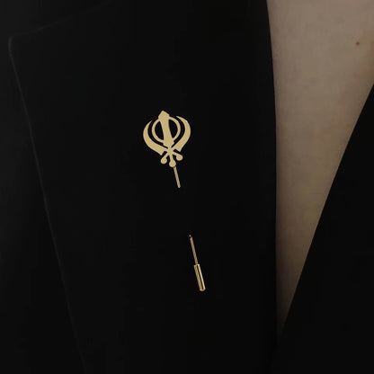 Khanda pin Brooch