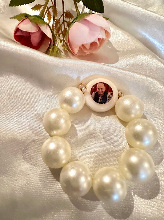 Jai Guruji bracelet Pearl