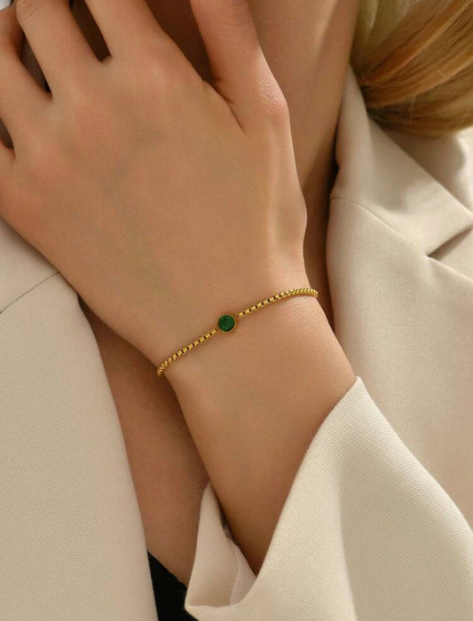 Gold glam bracelet