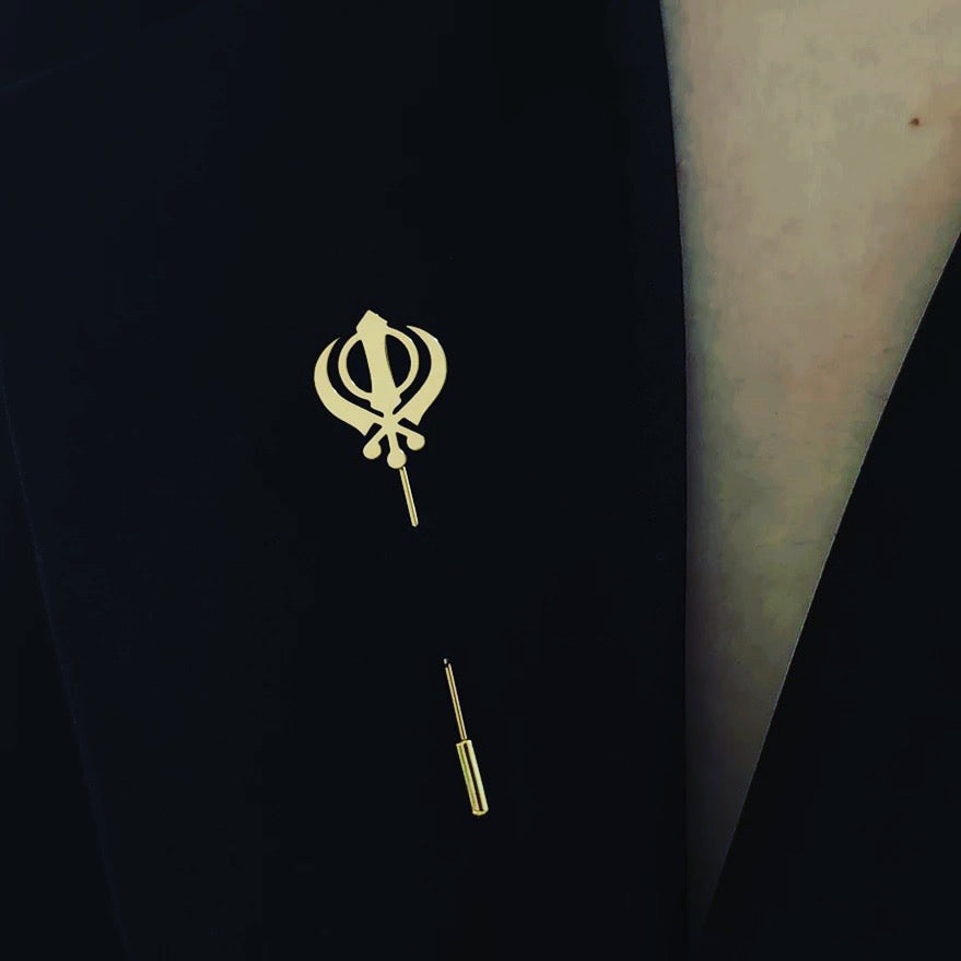 Khanda pin Brooch