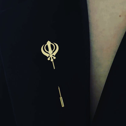 Khanda pin Brooch