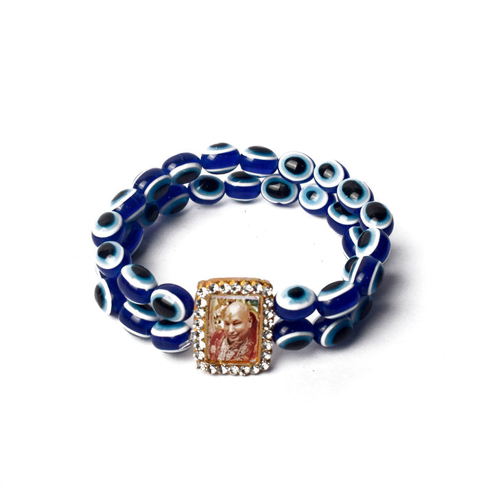 Jai Guruji evil eye bracelet Blue