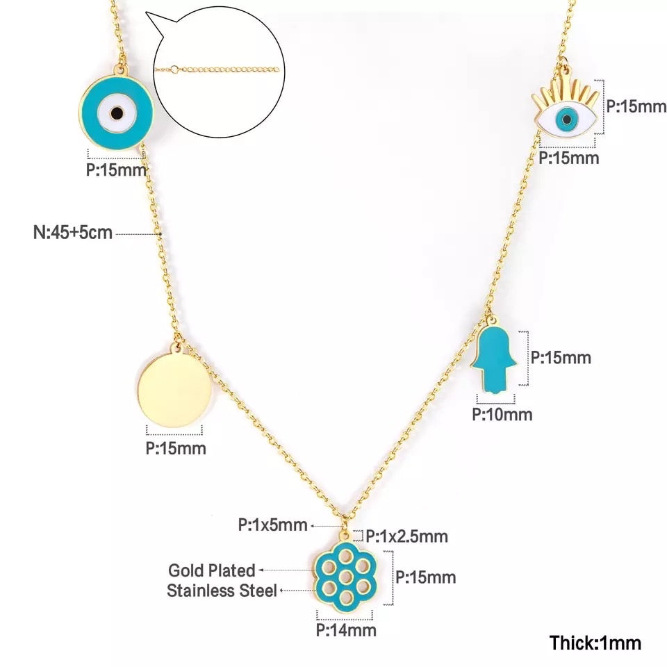 Blue Evil eye necklace