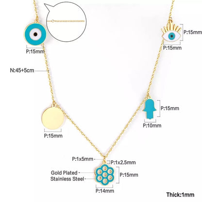 Blue Evil eye necklace