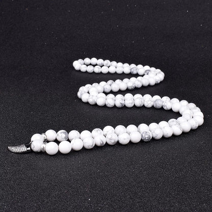 White Howlite 108 Beads Mala