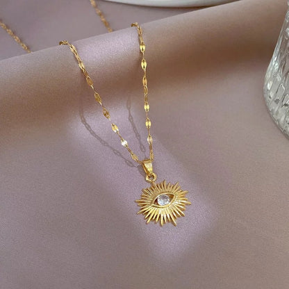 Gold evil eye necklace