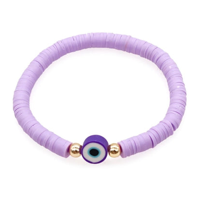 Heishi Evil eye bracelet