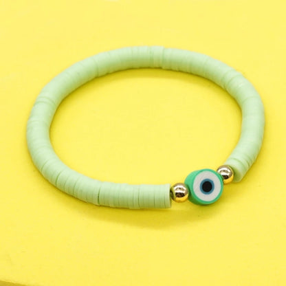 Heishi Evil eye bracelet