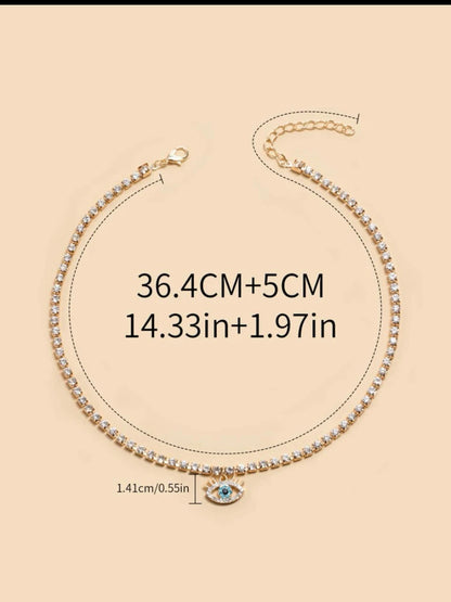 Evil eye choker necklace