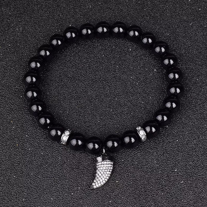 Black Tourmaline Kirpan bracelet