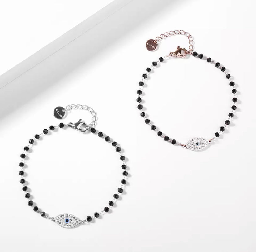 Evil eye silver bracelet
