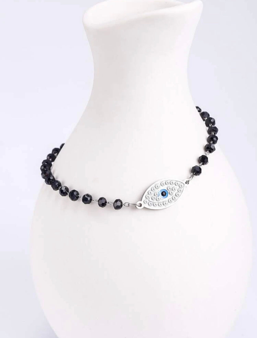 Evil eye silver bracelet