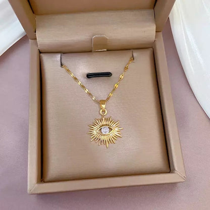 Gold evil eye necklace