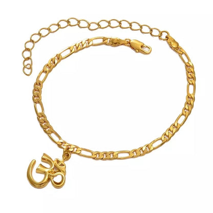 Gold Om bracelet