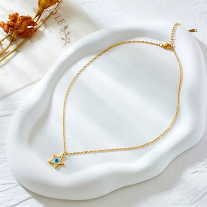 Evil eye star necklace