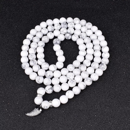 White Howlite 108 Beads Mala