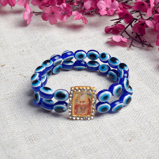 Jai Guruji evil eye bracelet Blue